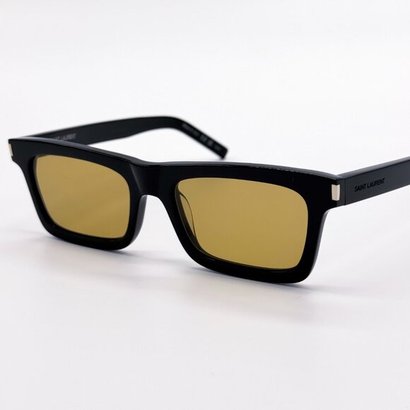 NEW SAINT LAURENT SSL 461 BETTY 008 BLACK YELLOW UNISEX SUNGLASSES SL461 008 - Picture 7 of 10